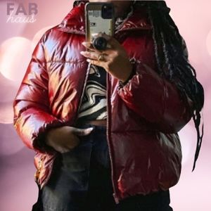 A New Day | Wet Look Puffer Jacket